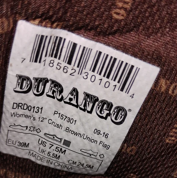 Durango Brown and Tan Star Heeled Boots - Picture 6 of 6